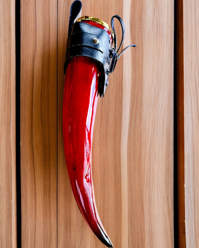 Krijgers hoornbeker - Rood - met mogelijkheid tot personalisatie met gravure