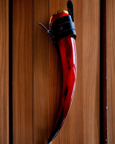 Krijgers hoornbeker - Rood - met mogelijkheid tot personalisatie met gravure