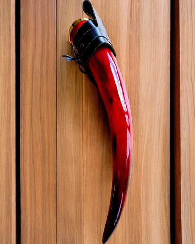 Krijgers hoornbeker - Rood - met mogelijkheid tot personalisatie met gravure