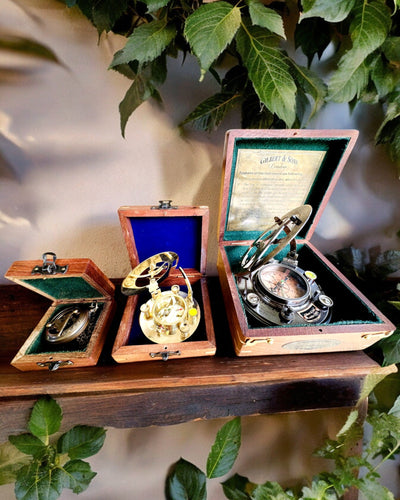 Houten Doos voor Kompas "Navigator" - mogelijkheid tot personalisatie met gravure