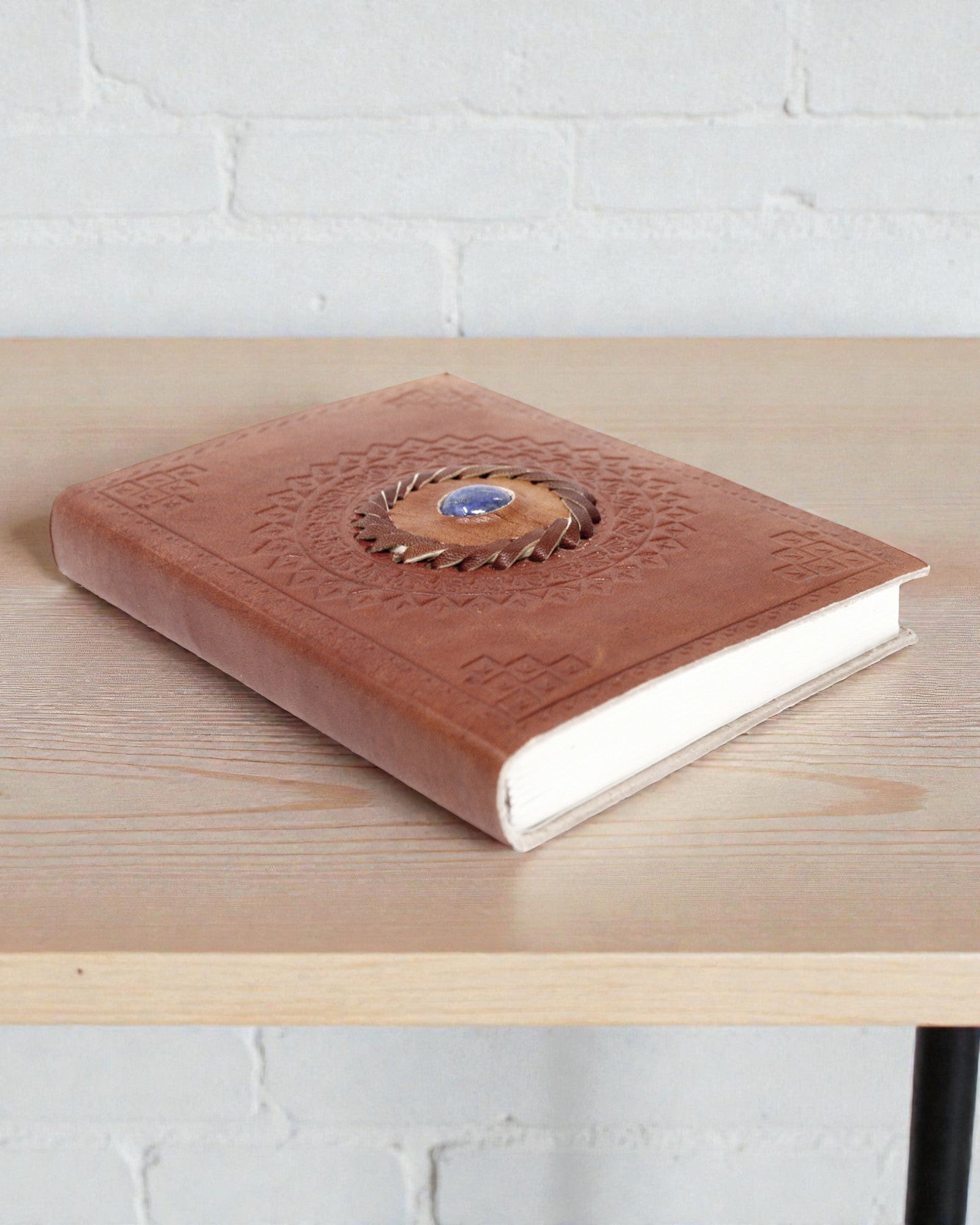 Leren Lapis-notitieboekje 17x12 cm