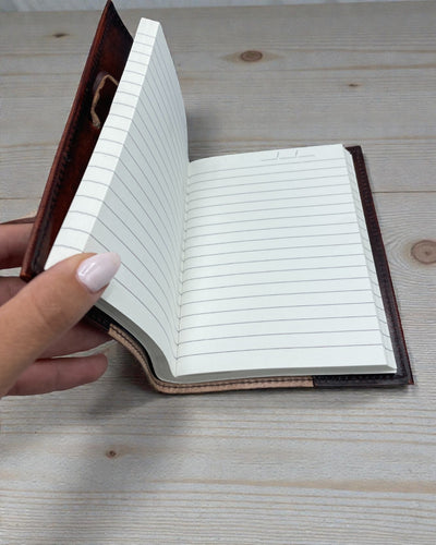 Vita Arboris – Klein leren notitieboek Levensboom met groene steen