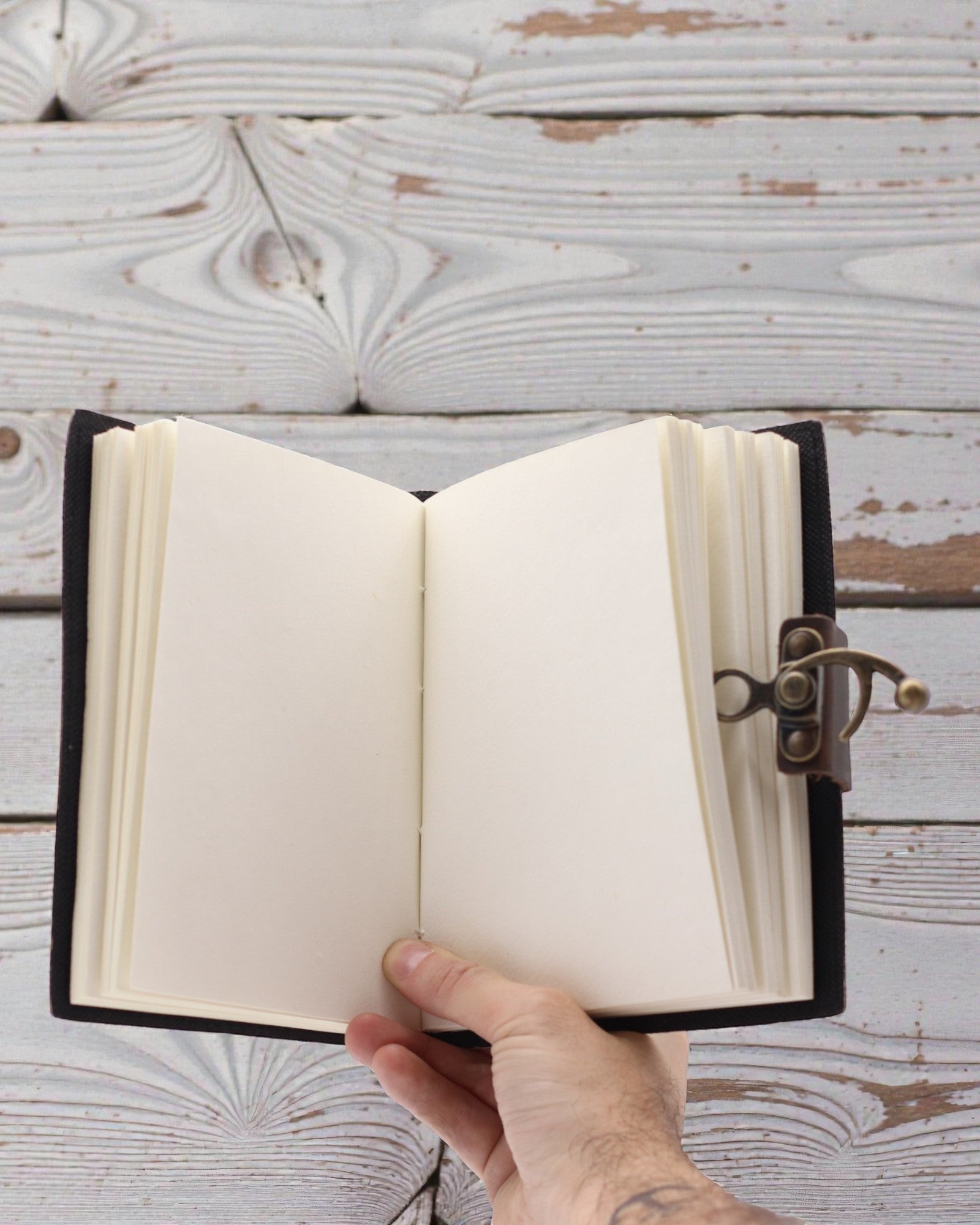 Leren bedrukt notitieboek – Geef je dromen nooit op -  17.8×12.7 cm