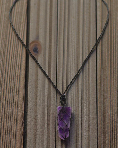 Paarse Punt – Macraméketting met Puntamethist
