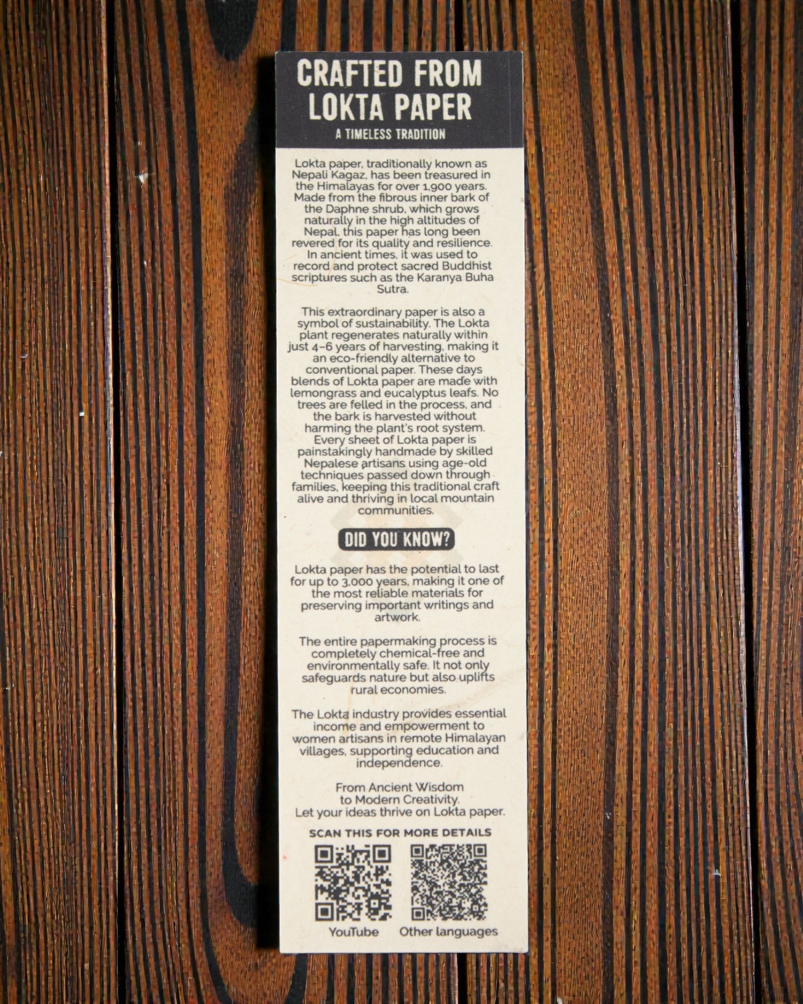 Blauwe katoenen wolk – groot Lokta-notitieboek met blauw katoen 21 × 15 cm, 45 vellen