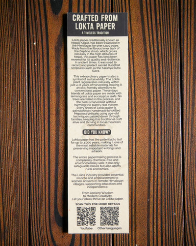 Blauwe katoenen wolk – groot Lokta-notitieboek met blauw katoen 21 × 15 cm, 45 vellen