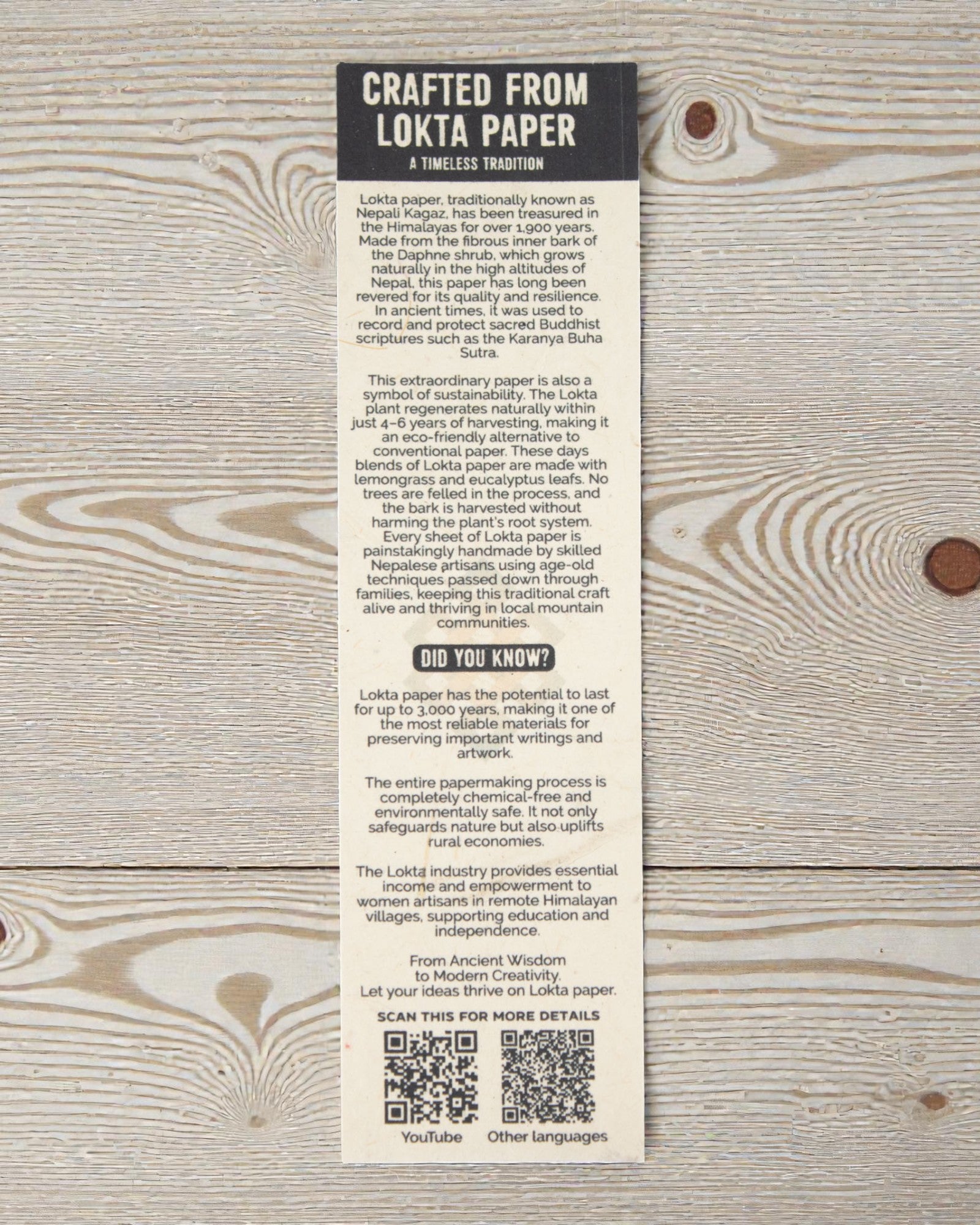 Groot Lokta notitieboek van katoen in gemengde kleuren (21x15cm) - 45 vellen - inclusief bladwijzer