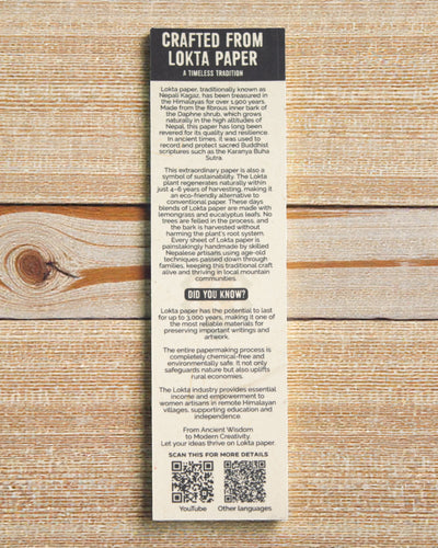 Lokta Erfgoedschrift – groot notitieboek 21 × 15 cm, 45 bladen, Uw woorden geworteld in traditie