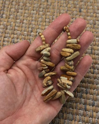 Longstone edelsteen halsketting - kaartsteen