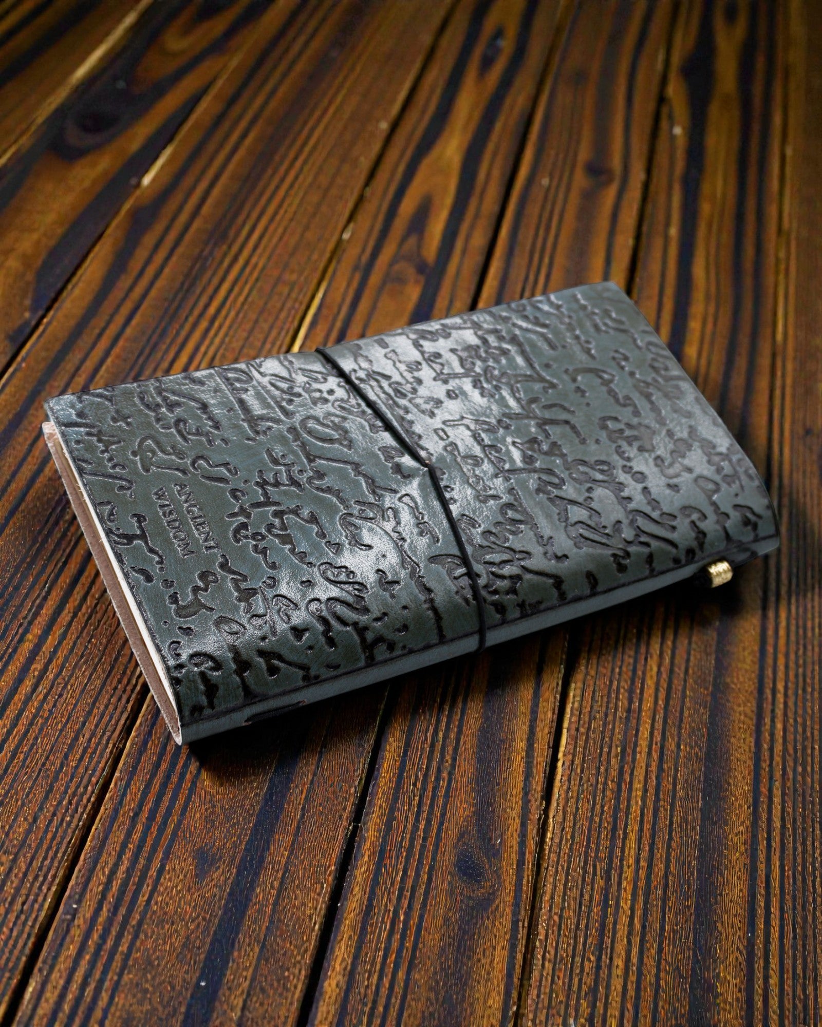 Handgemaakt leren dagboek - Goede ideeën en andere dromen - Grijs (80 pagina's)