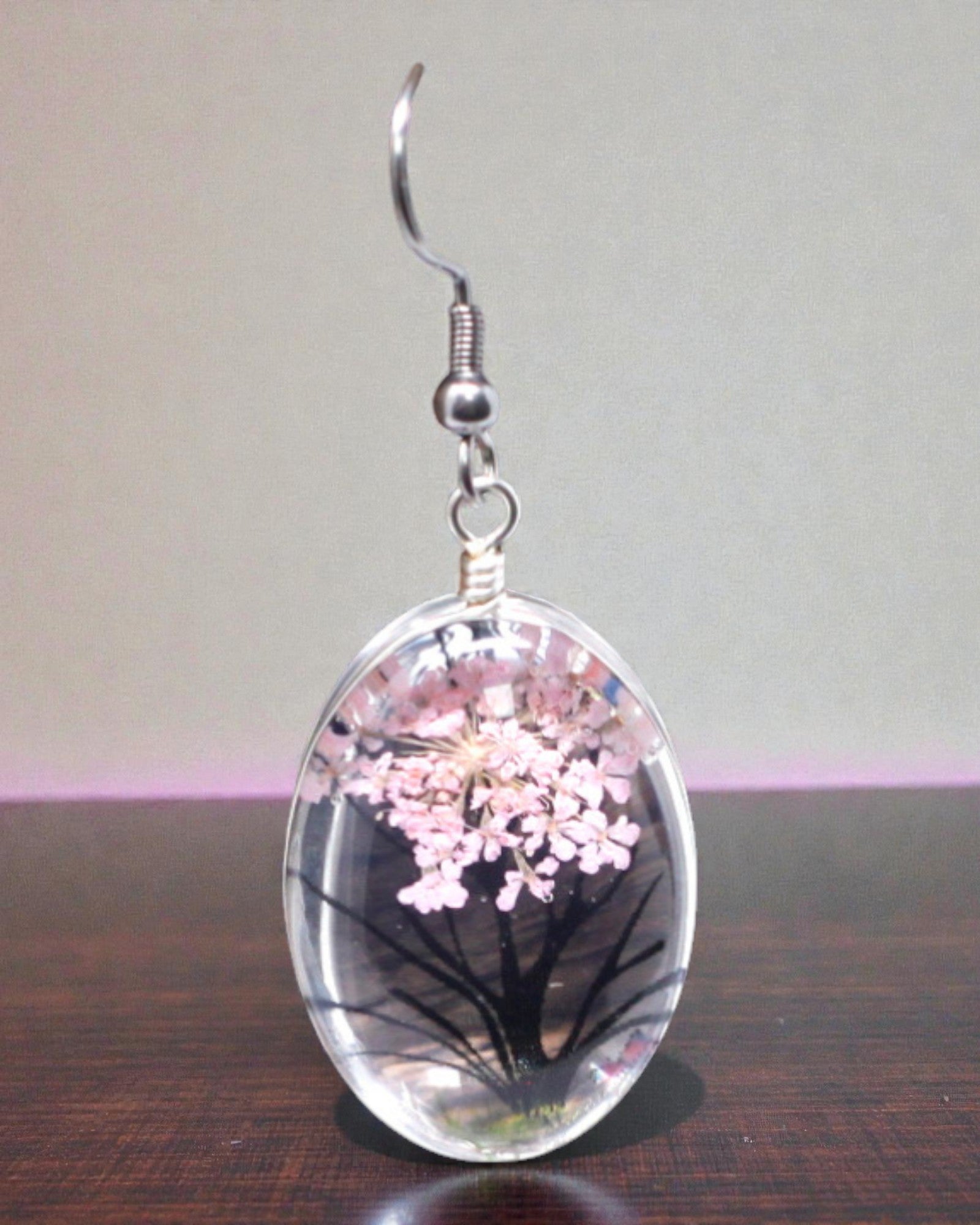 Rozentuin – sieradenset met gedroogde bloemen Levensboom