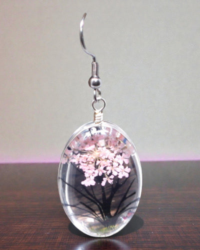 Rozentuin – sieradenset met gedroogde bloemen Levensboom