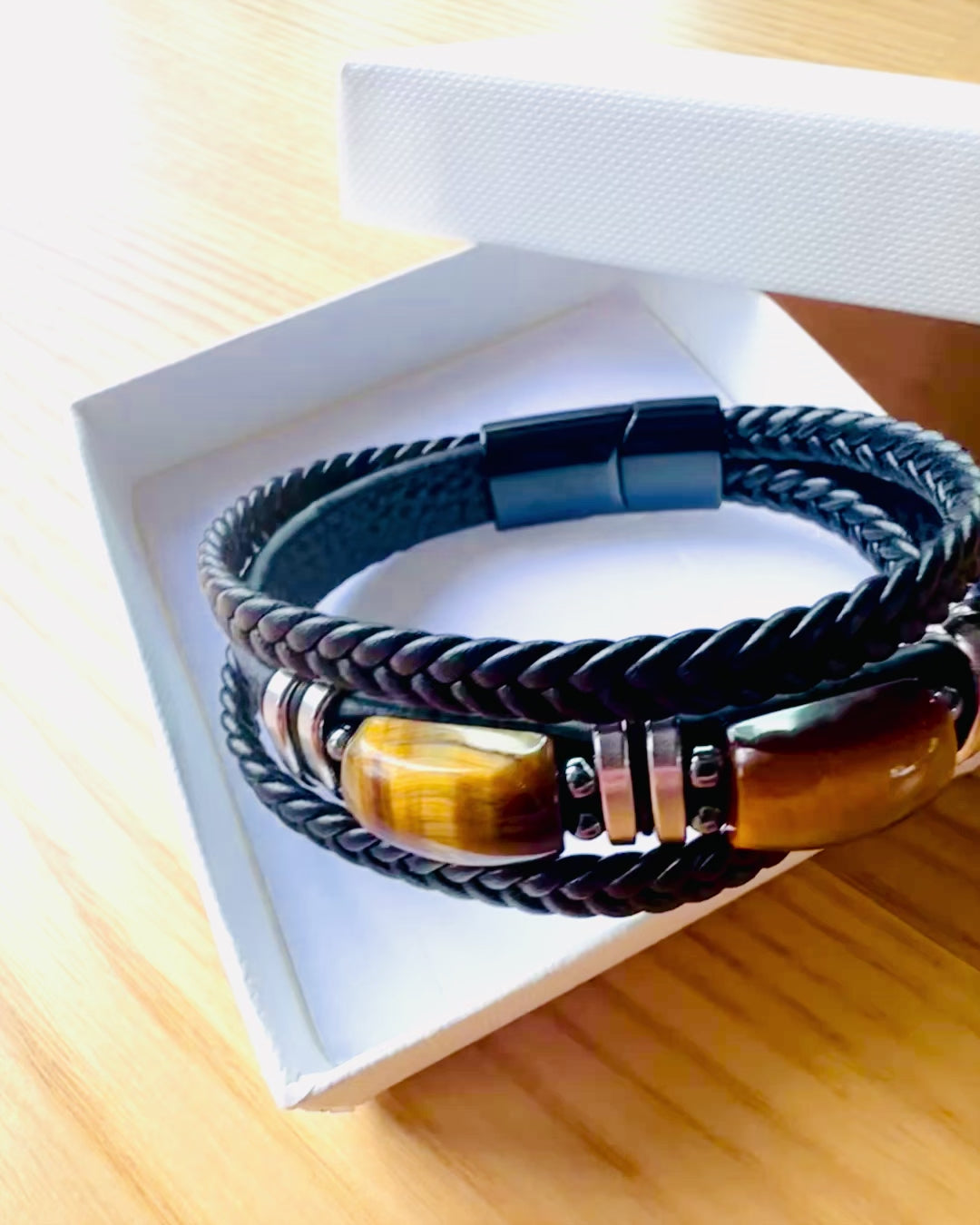 Armband "Tijgeroog" met personalisatiemogelijkheid als cadeau