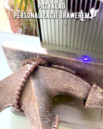 Rustieke Hars Ankerbeeld - "Zee Legende", anker personalisatie met gravure