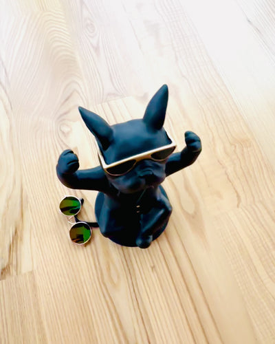 Figurka Bulldog Elegance - Exclusieve wijnglashouder, mogelijkheid tot personalisatie met gravure