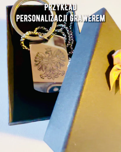Ketting met Dog Tag "Drie Tintjes Stijl" - Identiteitsplaatje - Elegante Hanger van Roestvrij Staal met Gravure Optie