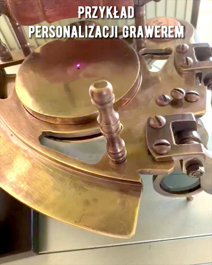 Sekstant Premium met Antiek Kompas - mogelijkheid tot personalisatie met gravure