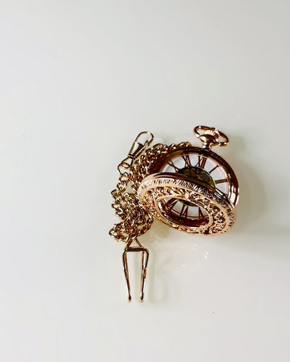 Vintage Zakhorloge met Transparante Wijzerplaat en Skeletmechanisme