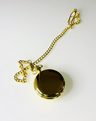 Klassieke Mechanische Zakhorloge met Dubbele Deksel, Handmatig, Gouden Kleur, met Gravure