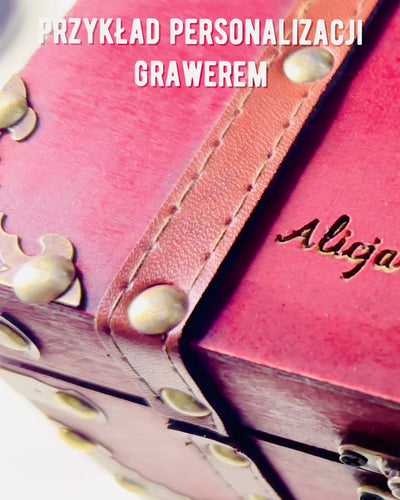 Houten Doos 'Piraten Schatkist' – Vintage Doos voor Sieraden en Snuisterijen