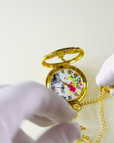 Klassieke Vintage Zakhorloge met Transparante Deksel