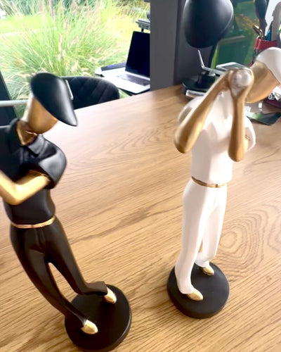 Beeldje van golfer "Swing Elegance", 24 cm hoog, decoratief met mogelijkheid tot gravure als cadeau