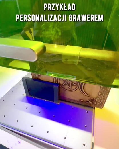 Premium Dagboek, Antiek ontwerp, Leren Notitieboek "Magische Kroniek" 200 pagina's, 2 varianten beschikbaar, personalisatie met gravure