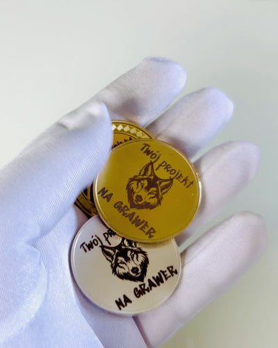 Lege Uitdaging Munt met Mogelijkheid tot Graveren Personalisatie – Verzamelaarsitem, 40mm, vier modellen