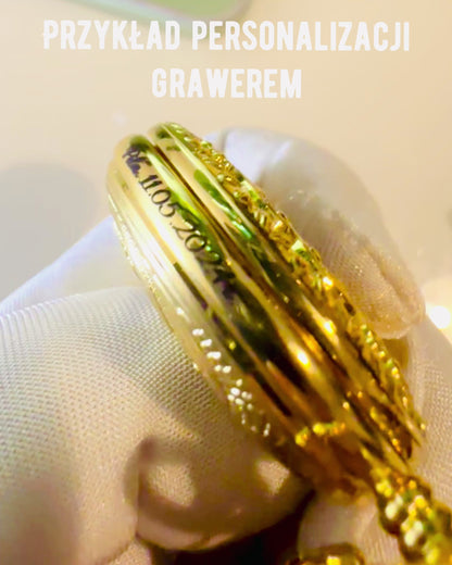 "Złoty Majestat" - Luxe Mechanisch Zakhorloge met Transparante Kern. Personalisatie met gravure