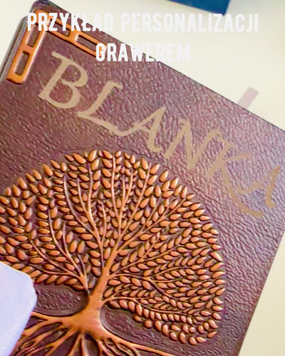 Vintage Dagboek "Levensboom" A6 - Elegante Geperste Kunstleren Omslag, 100 Pagina's