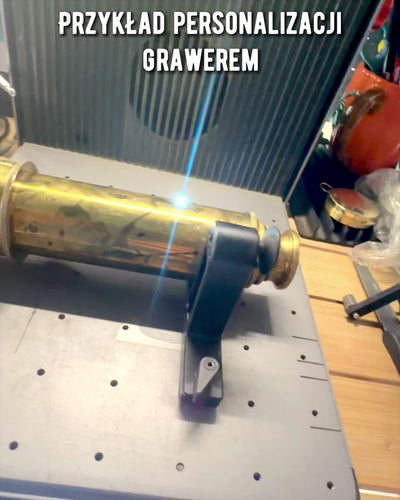 Koninklijke Verrekijker "Voyager 1818" – Exclusief, Messing, 83 cm, handgemaakt, etui van Echt Leer – Collectors Editie, personalisatie met gravure als cadeau