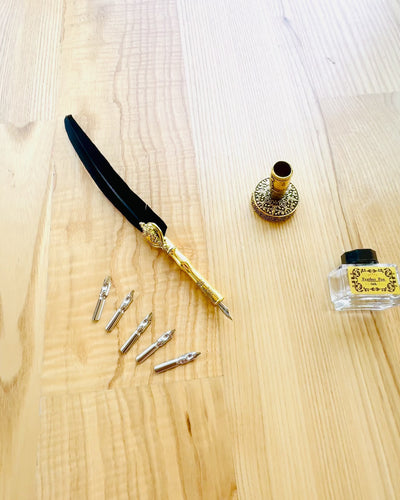 Elegant Ganzepen met Accessoireset - Royal Quill, mogelijkheid tot personalisatie met gravure