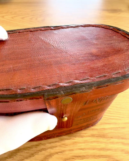 Verrekijker met leren etui Victorian's Eye, 11 cm Messing, Handgemaakt versierd, personalisatie met gravure als cadeau