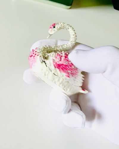 Elegante Sieradendoos "Zwanenjuweel" - personalisatie met gravure