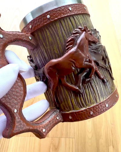 Mok met Paardenmotief, 330 ml, mogelijkheid tot personalisatie met gravure als cadeau