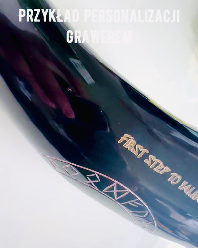 Hoornbeker "Viking Valor" - Handgegraveerd, Premium Kwaliteit - 4 varianten beschikbaar