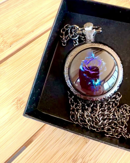 Zakhorloge "Róża Mroku" - roestvrij staal, met graveeroptie als cadeau