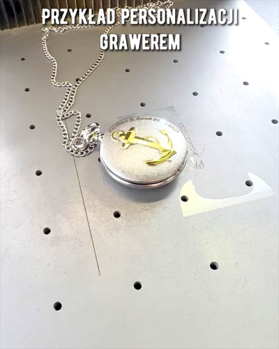 Zakhorloge "Gouden Anker" - personalisatie als cadeau met gravure