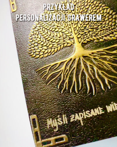 Vintage Dagboek "Levensboom" A6 - Elegante Geperste Kunstleren Omslag, 100 Pagina's