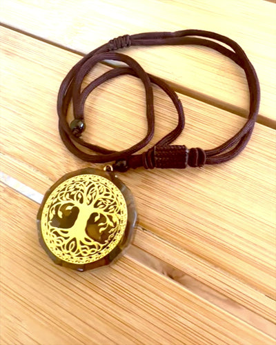 Amulet "Drzewo Życia" met tijgeroog, ketting als cadeau met gepersonaliseerde gravure