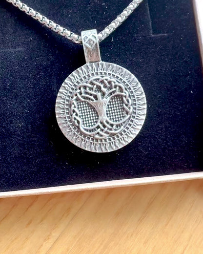 Amulet van de Boom des Levens met Gravure Optie - ketting "Vitaliteit van de Natuur", personalisatie