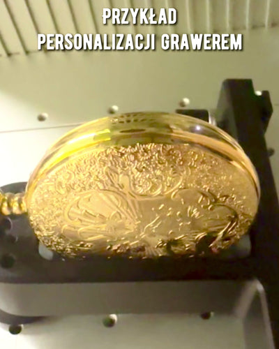 Goudkleurig Vintage Zakhorloge met Gravures – Elegant Herenaccessoire, Perfect Cadeau-idee