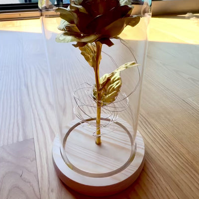 LED-nachtlampje Roos met mogelijkheid tot personalisatie door gravure, romantisch cadeau, hoogte 21,5 cm, zacht licht, ideale decoratie voor de slaapkamer