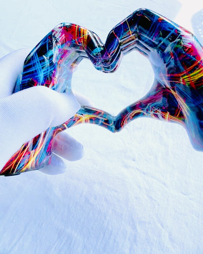 Kalejdoskop Hart – Handgemaakte Harsdecoratie met Gravureoptie