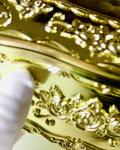 Elegante Doos voor Tissues met Ingeperste Bloemen - Servettenhouder