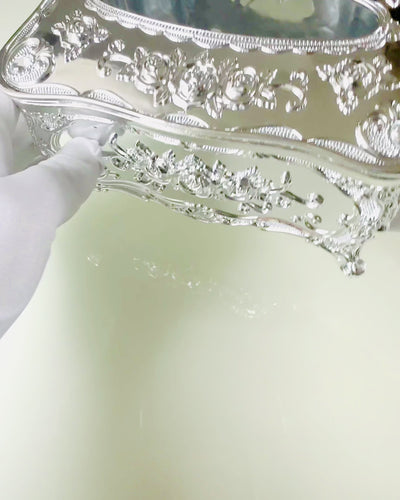 Elegante Doos voor Tissues met Ingeperste Bloemen - Servettenhouder