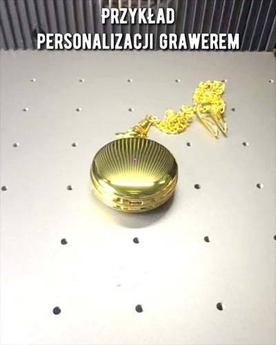 Klassieke Mechanische Zakhorloge met Dubbele Deksel, Handmatig, Gouden Kleur, met Gravure