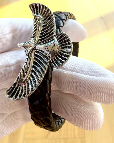 Herenarmband "SkyRider" – Leren Stijl met Karakter - mogelijkheid tot personalisatie met gravure