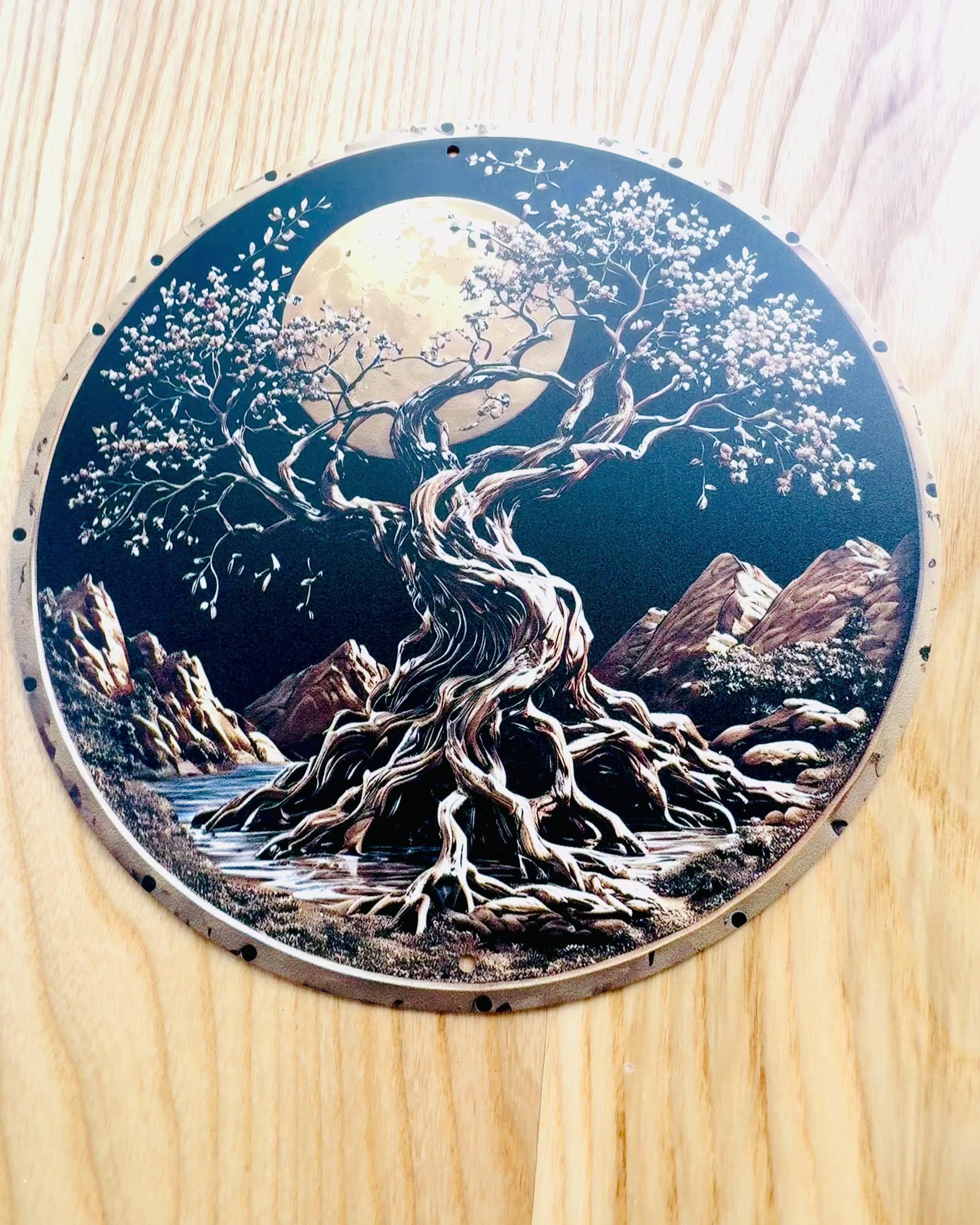 Hanger "Magische Kringen van de Natuur" - mogelijkheid tot personalisatie met gravure. 3 varianten om uit te kiezen.