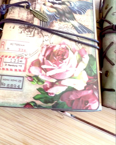 Vintage Memoire Notitieboek met gepersonaliseerde gravure - 3 ontwerpen om uit te kiezen, notitieboek als cadeau